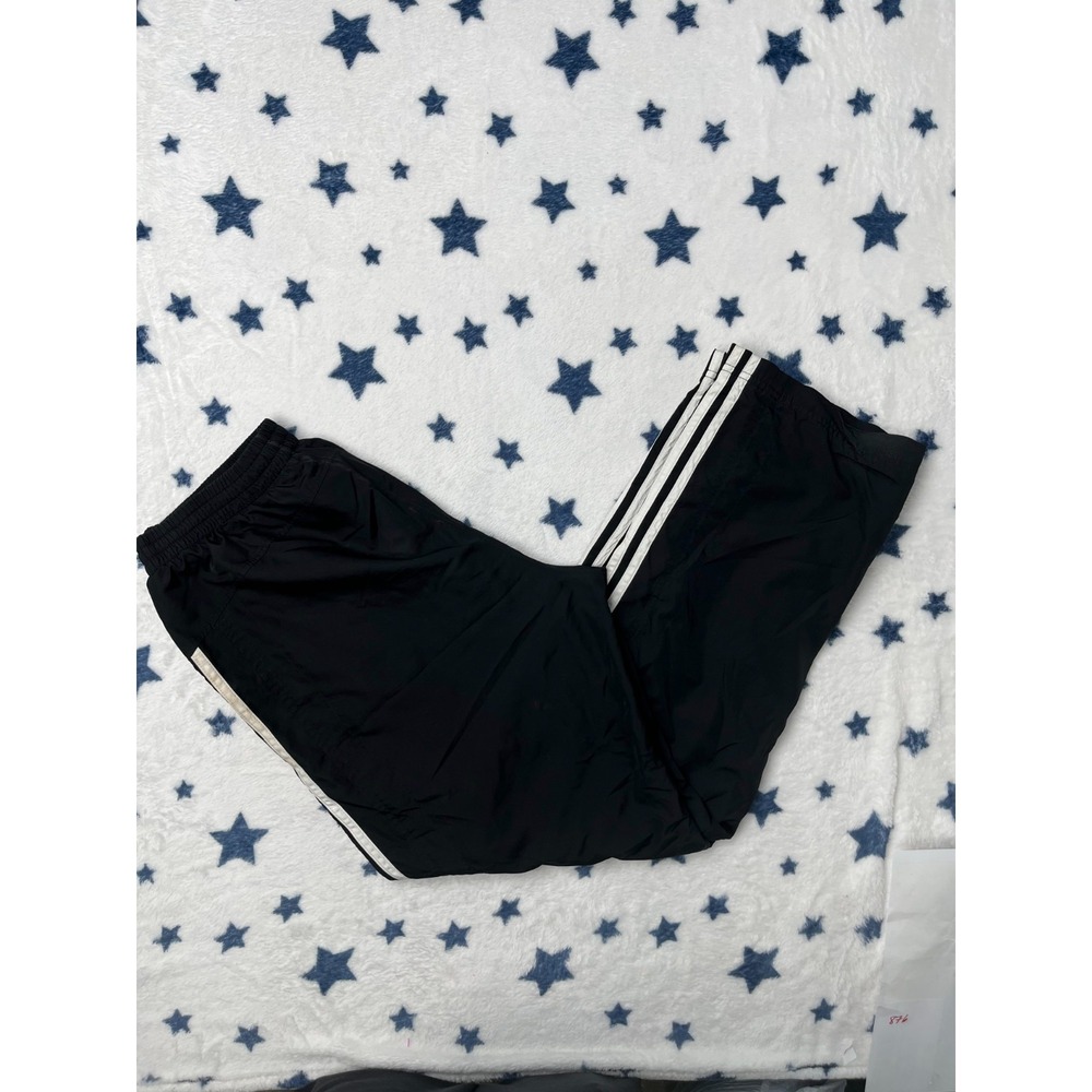 Adidas Track Pants Mens Small Black 3 Stripe Clima365 Athletic - Picture 2 of 9